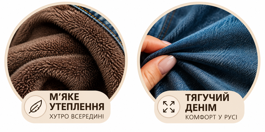 Утеплені джинси скейтер, хутро, розмір 32 фото Label - 4344-8-32